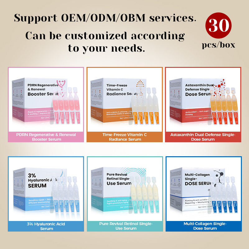 Single Dose Pdrn Polypeptide Salmon Dna Serum Curcuma Longa Turmeric Root Soothing Repair Serum for Face